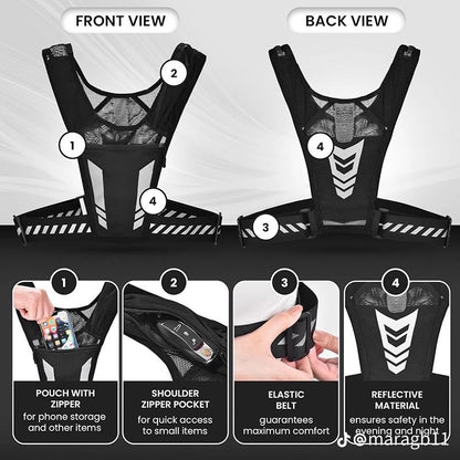 Gilet de Running avec Poches Sécurisées – Confort & Praticité