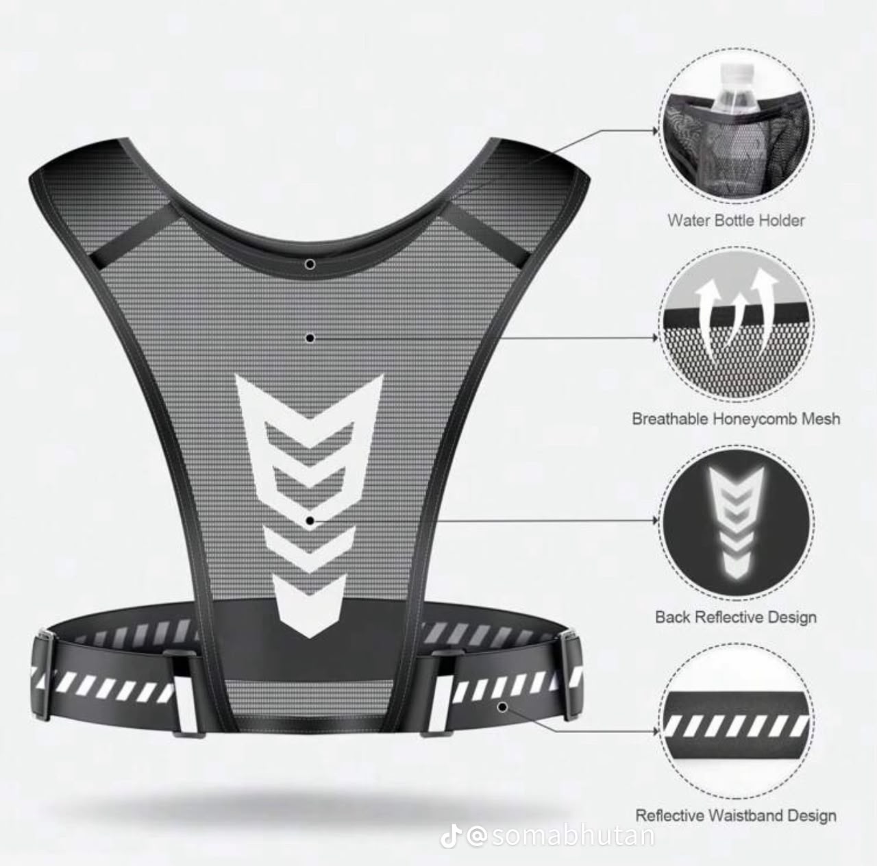 Gilet de Running avec Poches Sécurisées – Confort & Praticité